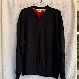 Orvis Men's Black Zip Up Sweater
